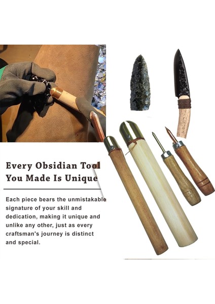 Obsidyen Işçiliği Çakmaktaşı Yontma Aleti, Taş Devri Araç Seti, A (Yurt Dışından) indirimleri