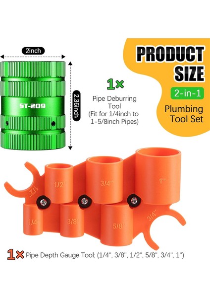 Bakır/pvc Borular Için 1/4 Inç Ila 1-5/8 Inç Metal Boru Raybası, Çapak Alma Aleti (Yurt Dışından) modelleri