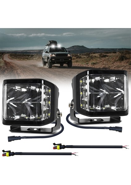 LED Beyaz Çalışmalar 100W 10000LM Offroad Sis Işığı Kamyon Suv Tekne Işleri Işıkları Gece Sürüş Lambası 9-30V 2 Pcs (Yurt Dışından) modelleri