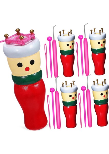 Bebek Dokuma Seti 4 Parça Örgü Bebekler Ahşap Aletler Kendin Yap Dokuma Oyuncak (Yurt Dışından) fiyatları