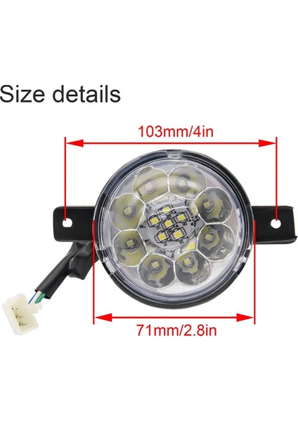 4pcs 12V LED Atv Ön Far 125CC 150CC 250CC 300CC 300CC Farlar Çin Taotao Jcl Baja Yamoto Kazuma Roketa (Yurt Dışından) fırsatları
