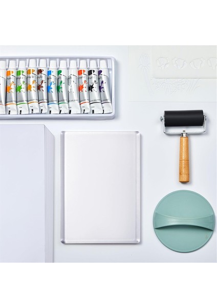 5x7 Jel Baskı Plakası Seti - Akrilik Boya, Kağıtlar ve Aletlerle (Yurt Dışından) fırsatları