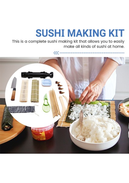 Suşi Yapım Seti Japon Yemekleri Yapım Aracı Suşi Kalıbı Mutfak Aletleri B (Yurt Dışından) fırsatları
