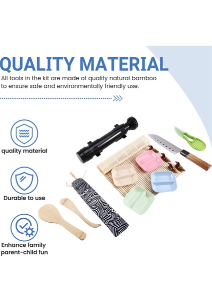 Suşi Yapım Seti Japon Yemekleri Yapım Aracı Suşi Kalıbı Mutfak Aletleri B (Yurt Dışından) indirimleri