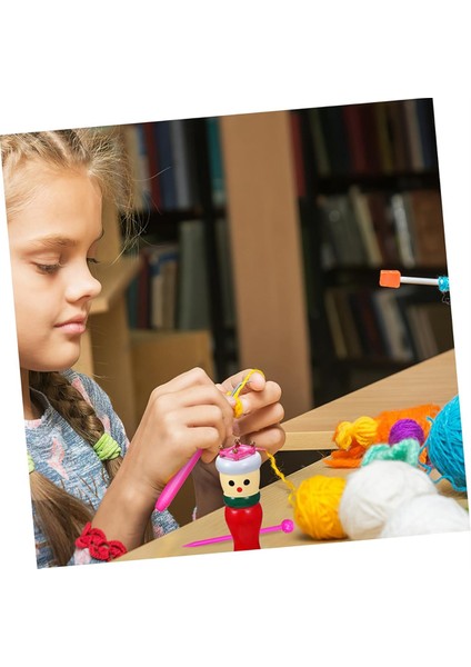 Bebek Dokuma Seti 4 Parça Örgü Bebekler Ahşap Aletler Kendin Yap Dokuma Oyuncak (Yurt Dışından) modelleri