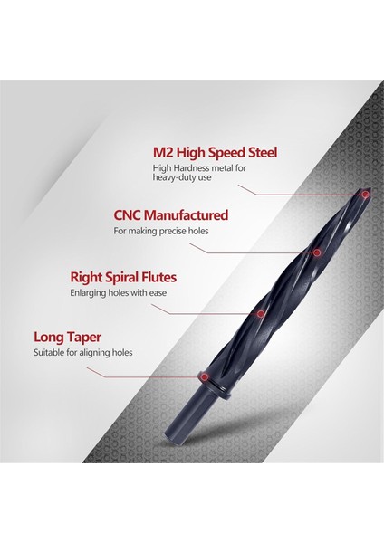 5/8 Inç Alcrn Kaplamalı Inşaat Raybası Matkap Bit, M2 Hss Reamer, Hassas Hizalama ve Büyütme Için 1/2 Şey (Yurt Dışından) modelleri
