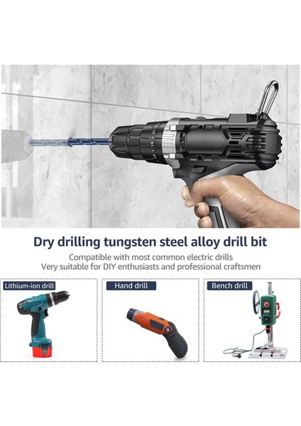 8 Adet Dört Kenarlı Tırtıklı Eksantrik Matkap Ucu 6/8/10/12/14MM (Yurt Dışından) modelleri