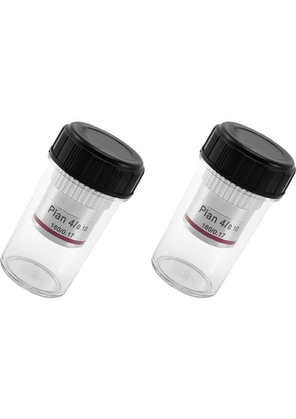 2x Mikroskop Planı Akromatik Objektif Lens 4x Biyolojik Metalurjik Mikroskop Hedefleri (Yurt Dışından)