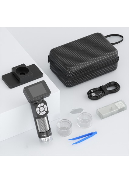 Yeni Dijital Elektron Mikroskobu 500X Büyütme 2 Inç 1080P Yüksek Tanımlı Biyolojik Mikroskop Büyütme Cam (Yurt Dışından)