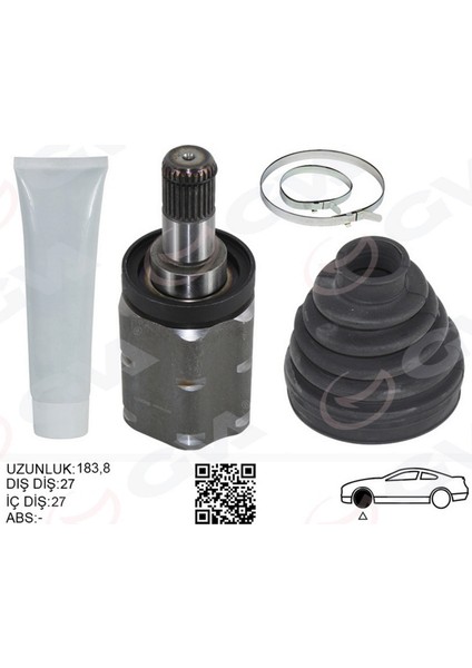 Mtxdpn Aks Kafasi Iç Ön Sol Bmw X5 E53 00 Sanziman Tarafi Uzunluk- 183.8MM