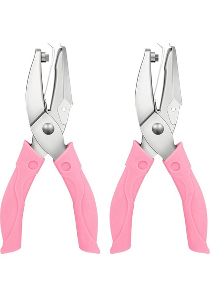 2 Pack El Deli Delin Punch Seti, Tek Delikli Yumruk, Kalp ve Yıldız Delik Punch, Kauçuk Sap, 1/4 Inç Metal Delin Yumruğu (Yurt Dışından)