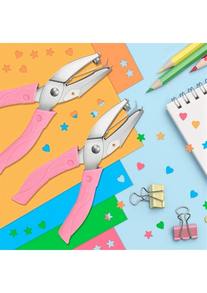 2 Pack El Deli Delin Punch Seti, Tek Delikli Yumruk, Kalp ve Yıldız Delik Punch, Kauçuk Sap, 1/4 Inç Metal Delin Yumruğu (Yurt Dışından) indirimleri