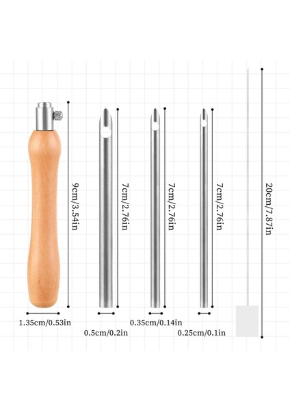 5 Adet Yumruk Iğne Aleti, Yumruk Iğne Kiti Metal Yumruk Iğne Punch Iğne Iplik Yumruk Iğne Seti 2.5/3.5/5mm (Yurt Dışından) indirimleri
