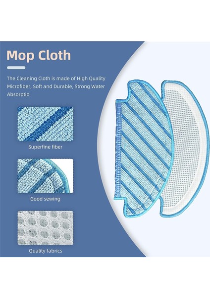 Yedı Vac Max Için Yedek Parçalar, Vac Istasyonu Robot Vakum Temizleyici Aksesuarlar Ana Yan Fırça Hepa Filtreler Paspas Bezi (Yurt Dışından) indirimleri