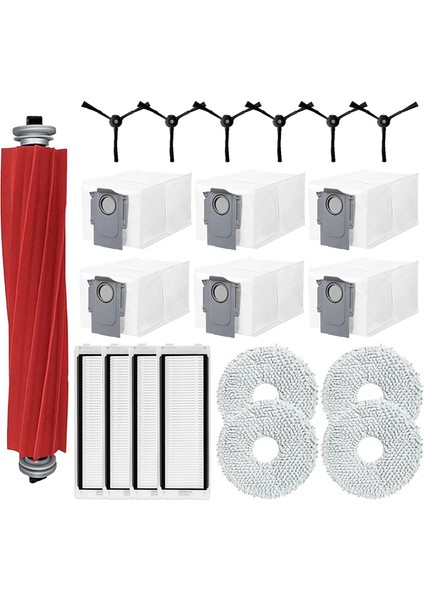 Roborock Q Revo P10 Için Robot Vakum Temizleyici Aksesuarları Ana Yan Fırça Mop Kumaşları Toz Çantaları Hepa Filtreler (Yurt Dışından)