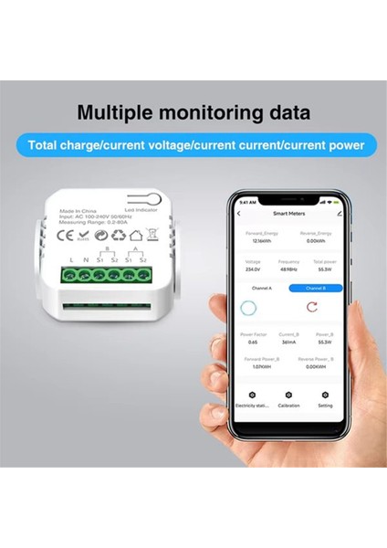 Tuya Wifi 80A Akıllı Sayaç Dijital Enerji Ölçer Akım Trafosu (Yurt Dışından) modelleri