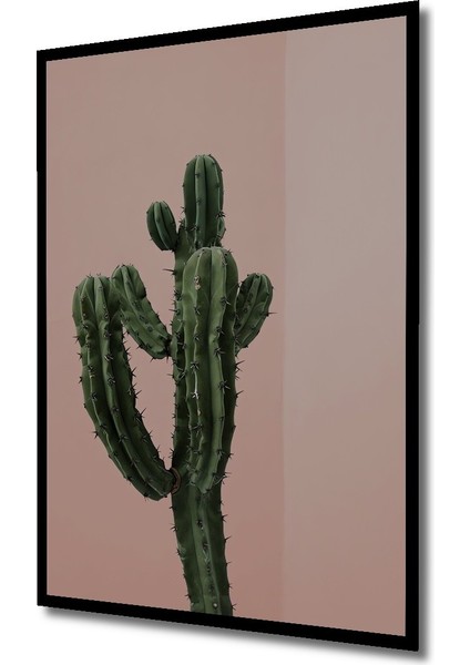 Dekoratif Ahşap Dikdörtgen Tablo Yeşil Kaktüs Çerçeve Görünümlü fiyatları