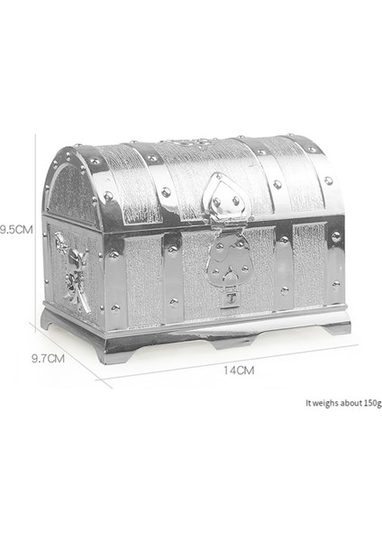 Gümüş Sprayed Hunt Pirate Gizli Kutu Plastik Dekoratif Ev Oyunu Çocuklar Için Retro Parti Dekorasyon Hediyeleri (Yurt Dışından) fırsatları