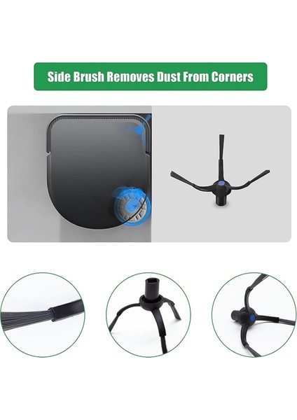 2 Ecovacs Için Set Deebot X5 Omnı / X5 Pro Yedek Parça Ana Yan Fırça Hepa Filtre Mop Bez Tuz Torbaları (Yurt Dışından) fiyatları