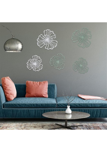 5pcs Metal Duvar Sanatı, Banyo Dekor Duvar Sanatı Altın Banyo Dekor 3D Duvar Dekor Altın Duvar Sanat Çiçek Duvar Dekor (Yurt Dışından) indirimleri