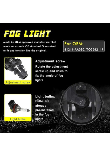 Toyota Soara Için Sis Farları Sürüş 2004-2006 TUNDRA-2007-2012 Tacoma 2005-2011 Temiz Lens Sis Lambaları (Yurt Dışından) modelleri