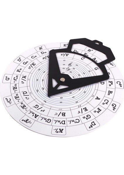 Gitar Beşli Çemberi Tekerleği Gitar Akoru Tekerleği Müzikal Akor Beyaz (Yurt Dışından) indirimleri