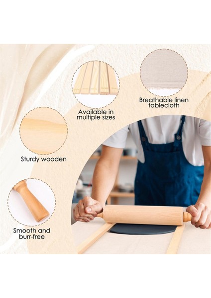 12 Parça Çömlekçilik Aletleri Öğretim Seti, 17 Inçlik Levha Silindiri Dahil (Yurt Dışından) fırsatları