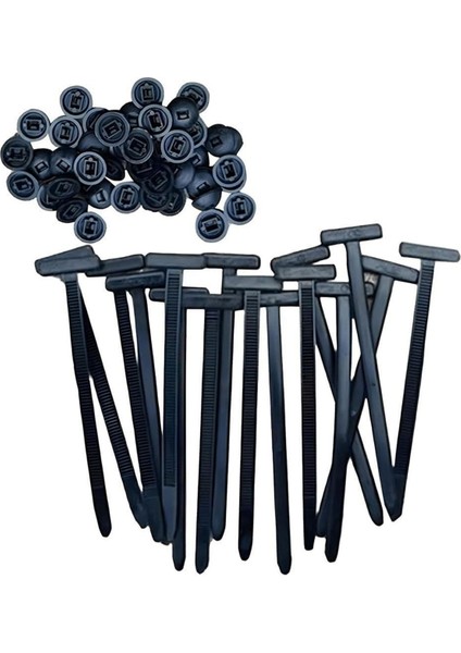 Naylon Kablo Bağı Tokası Kendinden Kilitli Fermuarlı Bağ Tutucu B (Yurt Dışından)