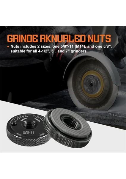 4,5 Inç ve 5 Inç Açılı Taşlama Makinesi Için 2 Adet Somun, Anahtar Gerekmez (Yurt Dışından) fırsatları