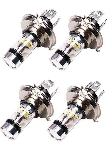 4 Pcs H4 9003 Hb2 LED Motosiklet Far Ampulleri Hıd Hıd Hı &amp; Düşük Kaydı 6500K Beyaz Güç (Yurt Dışından)
