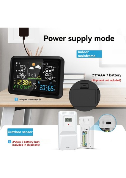 Bir Ila Iki Hava Durumu Saati Kapalı ve Dış Mekan Termometresi ve Higometre Kablosuz Çok Fonksiyonlu Hava Istasyonu Ab Fişi (Yurt Dışından) modelleri
