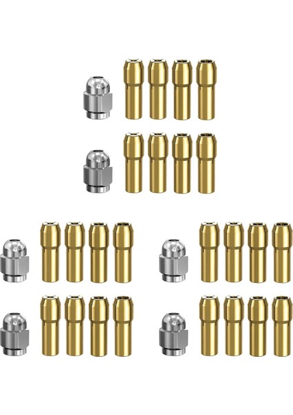 30 Adet Dremel Için Pirinç Koltuk, Değiştirme 4485 Hızlı Değişiklik Döner Sondaj Somun Alet Seti 0.8/1.2/1.5/1.8/2.0/2.4/3.0/3.2mm (Yurt Dışından)