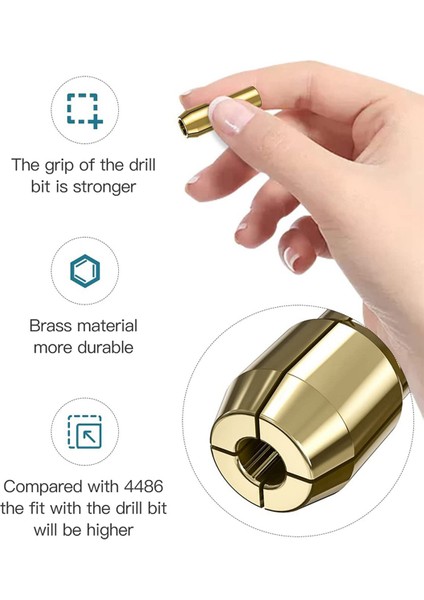 30 Adet Dremel Için Pirinç Koltuk, Değiştirme 4485 Hızlı Değişiklik Döner Sondaj Somun Alet Seti 0.8/1.2/1.5/1.8/2.0/2.4/3.0/3.2mm (Yurt Dışından) modelleri