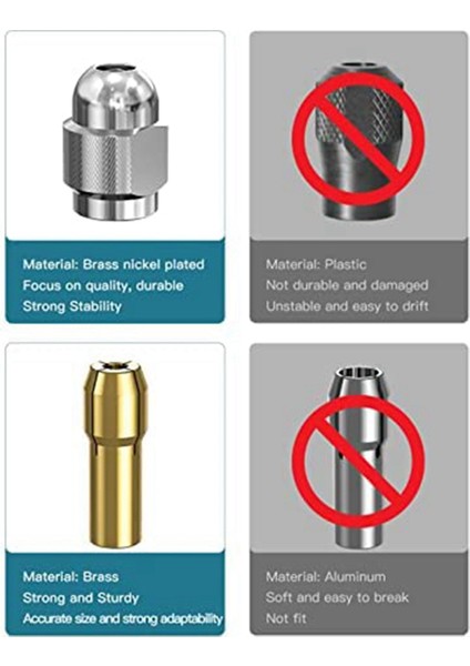 30 Adet Dremel Için Pirinç Koltuk, Değiştirme 4485 Hızlı Değişiklik Döner Sondaj Somun Alet Seti 0.8/1.2/1.5/1.8/2.0/2.4/3.0/3.2mm (Yurt Dışından) indirimleri