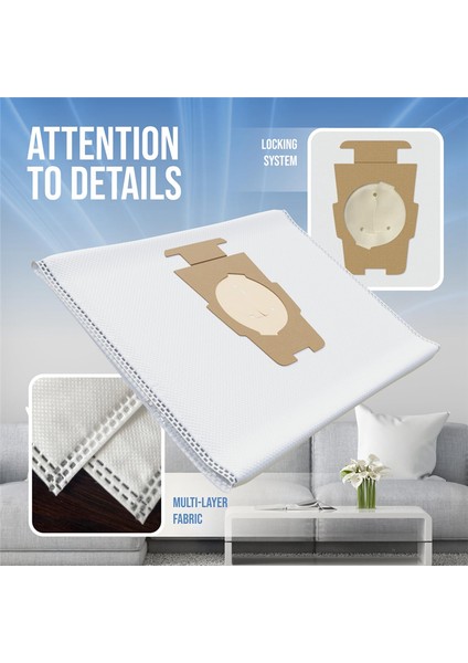 12PCS Kirby 204811 G10 /10E Için Toz Torbaları Vakum Temizleyici Çöp Torbası Yedek Parçalar Ev Temizliği (Yurt Dışından) modelleri