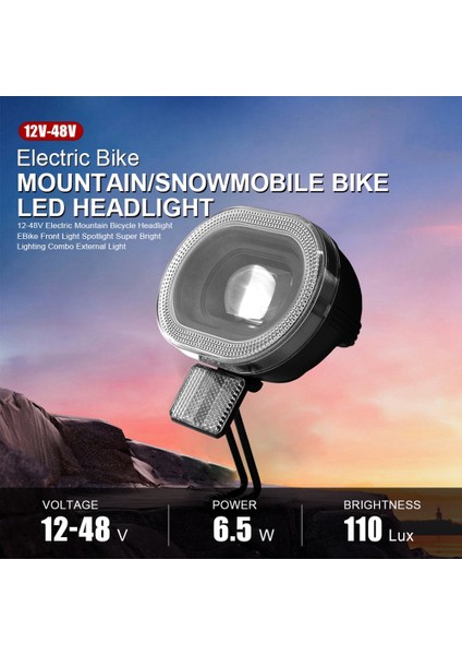 E-Bisiklet LED Far DC12V-48V Ebıke 2 Kavraklar Sm Stownobıle Bisiklet Scooter Motosiklet Aksesuarları Için Ön Lamba Işığı (Yurt Dışından) modelleri