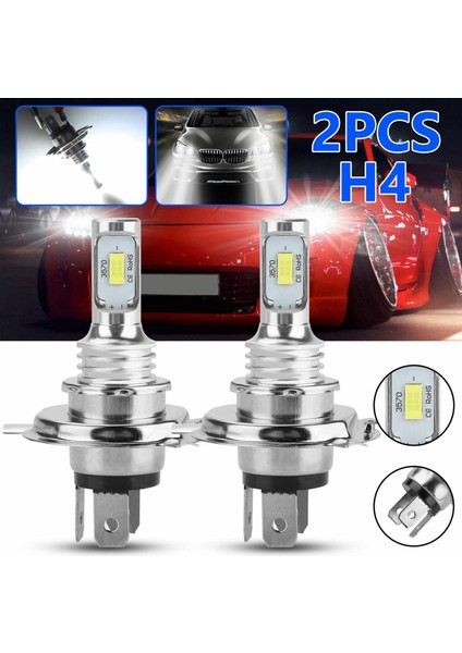 4x H4 9003 Hb2 6000K Süper Beyaz Csp LED Far Ampul Kiti Yüksek Düşük Işın Kanbusu (Yurt Dışından) fiyatları