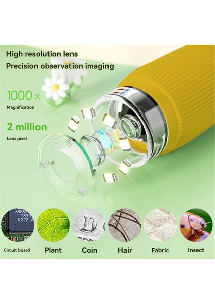 Çocuklar Için Mikroskop Cep Mikroskobu 8 Led&#39;li Çocuklar Için 50-1000X Dijital Mikroskop Ayar Düğmesi (Yurt Dışından) fırsatları