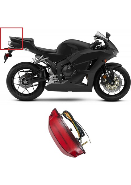 Motosiklet Arka Kuyruk Işık Fren Sinyalleri Honda CBR600RR F5 2013-2023 Aksesuarlar Için Entegre LED Işık - Kırmızı (Yurt Dışından) modelleri