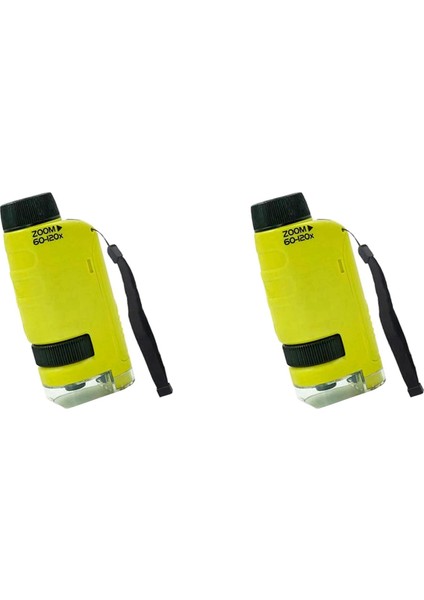 2x Minilabsters Miniscope Kids, Mini Labsters Taşınabilir Mikroskop, Mini Labsters Taşınabilir Mikroskop (Yeşil) (Yurt Dışından)