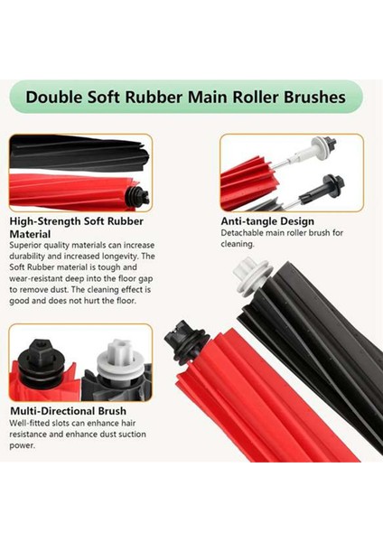 Roborock Için 18PCS Yedek Parçalar Q5 Pro+ Q8 Max+ Vakum Aksesuarları Ana Yan Fırça Filtre Mop Bez Toz Torbası (Yurt Dışından) modelleri