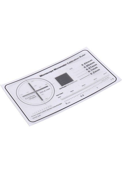 Mikroskop Düzeltme Cetvel Optik Mikrometre Düzeltme Sayfası Hassas Alet Algılama Film Kalibrasyon Plakası, B (Yurt Dışından) fiyatları