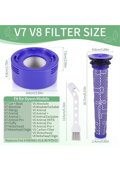 Dyson V7 V8 Serisi Vakum Süpürgeleri Hepa Post Filtreleri ve Ön Filtreler Için Değiştirme Filtresi 965661-01 ve 967478-01 (Yurt Dışından) fırsatları