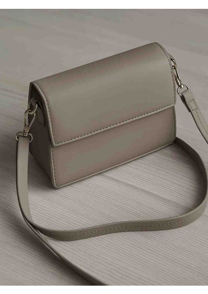 Bej Renkli Suni Deri Omuz ve El Çantası