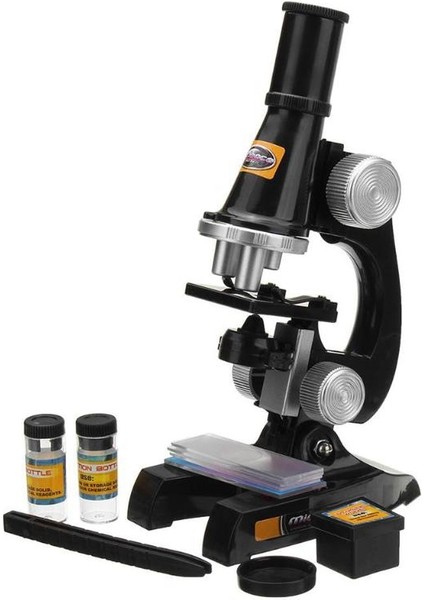 Mikroskop Kiti Lab LED 100X/200X/450X Homeschool Science Eğitim Oyuncak Hediyesi Rafine Biyolojik Mikroskop Çocuk Çocuk (Yurt Dışından)