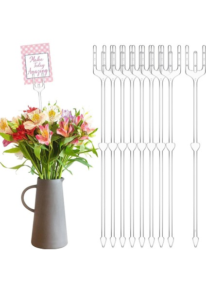 240PCS Çiçek Seçer Kart Tutucu Plastik Çiçek Kart Tutucu Kart Fotoğraf Çiçek Buket Düzenlemesi 24CM (Yurt Dışından) fırsatları