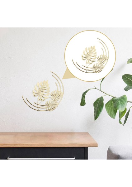 Demir Yaprak Duvar Asma, Monstera Yaprak Duvar Süsleri Yatak Odası Oturma Odası Ofis Dekoru Için Altın Duvar Dekorasyonu (Yurt Dışından) modelleri