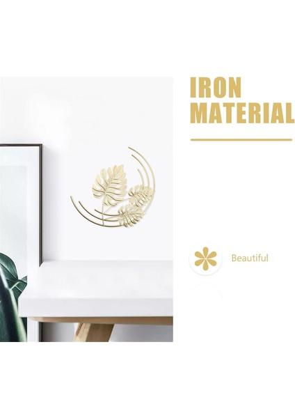 Demir Yaprak Duvar Asma, Monstera Yaprak Duvar Süsleri Yatak Odası Oturma Odası Ofis Dekoru Için Altın Duvar Dekorasyonu (Yurt Dışından) indirimleri