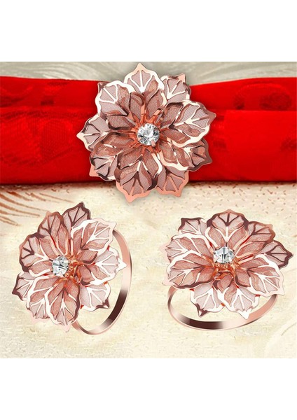 Peçete Yüzük Toplama Dekoratif Set 10 Pcs Bez Peçeteleri Için Peçete Tutucu Mutfak Dekor Düğün Dekoru Gül Altın (Yurt Dışından) indirimleri