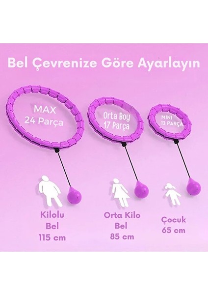 Beli Ayarlanabilir,akıllı Bel Inceltme Çemberi 115 cm Bel Çevresine Kadar Uyumlu 24 Parça fırsatları